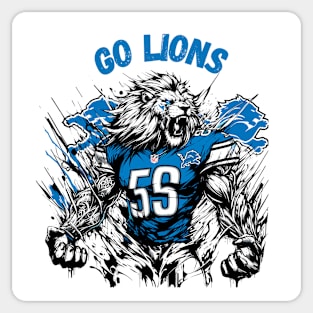 Go Lions! Detroit Lions Football Sticker